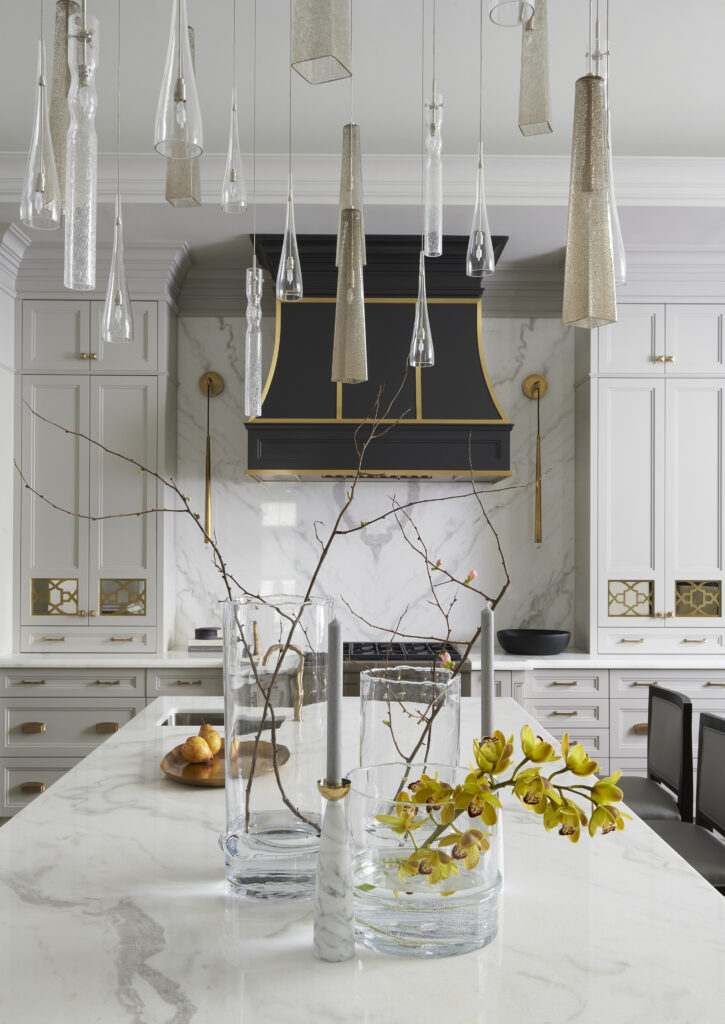 Chateau Culinary - a beautiful white marble kitchen island