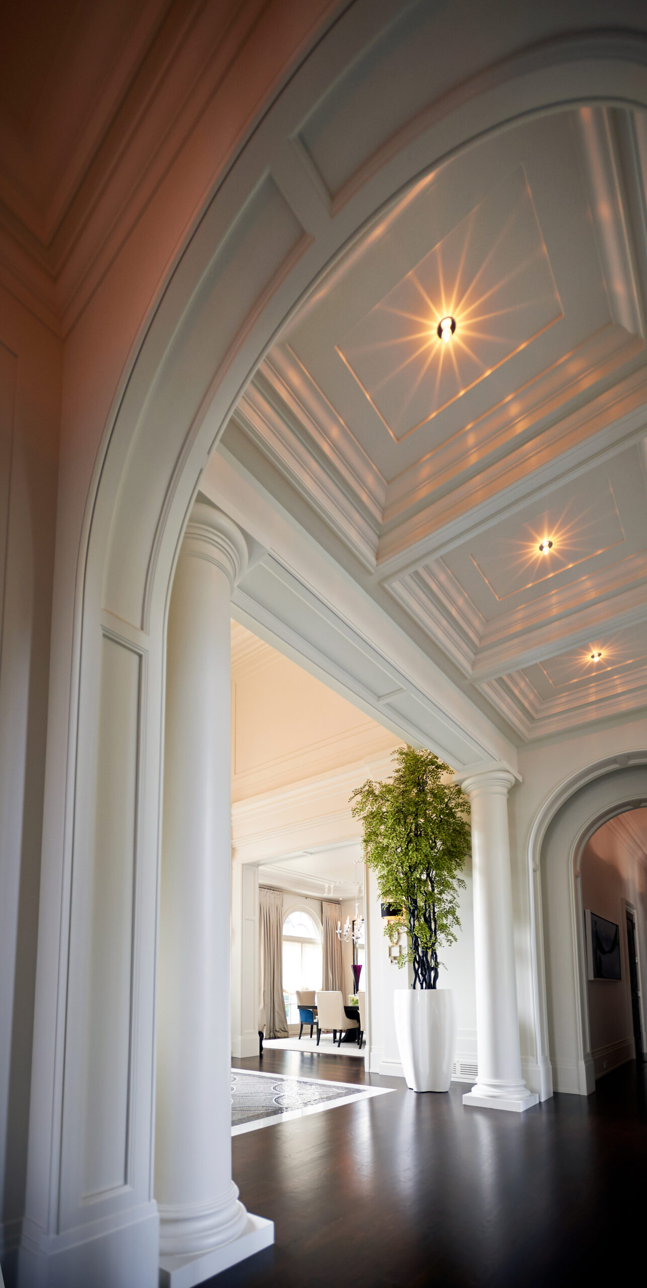 Arched door frame