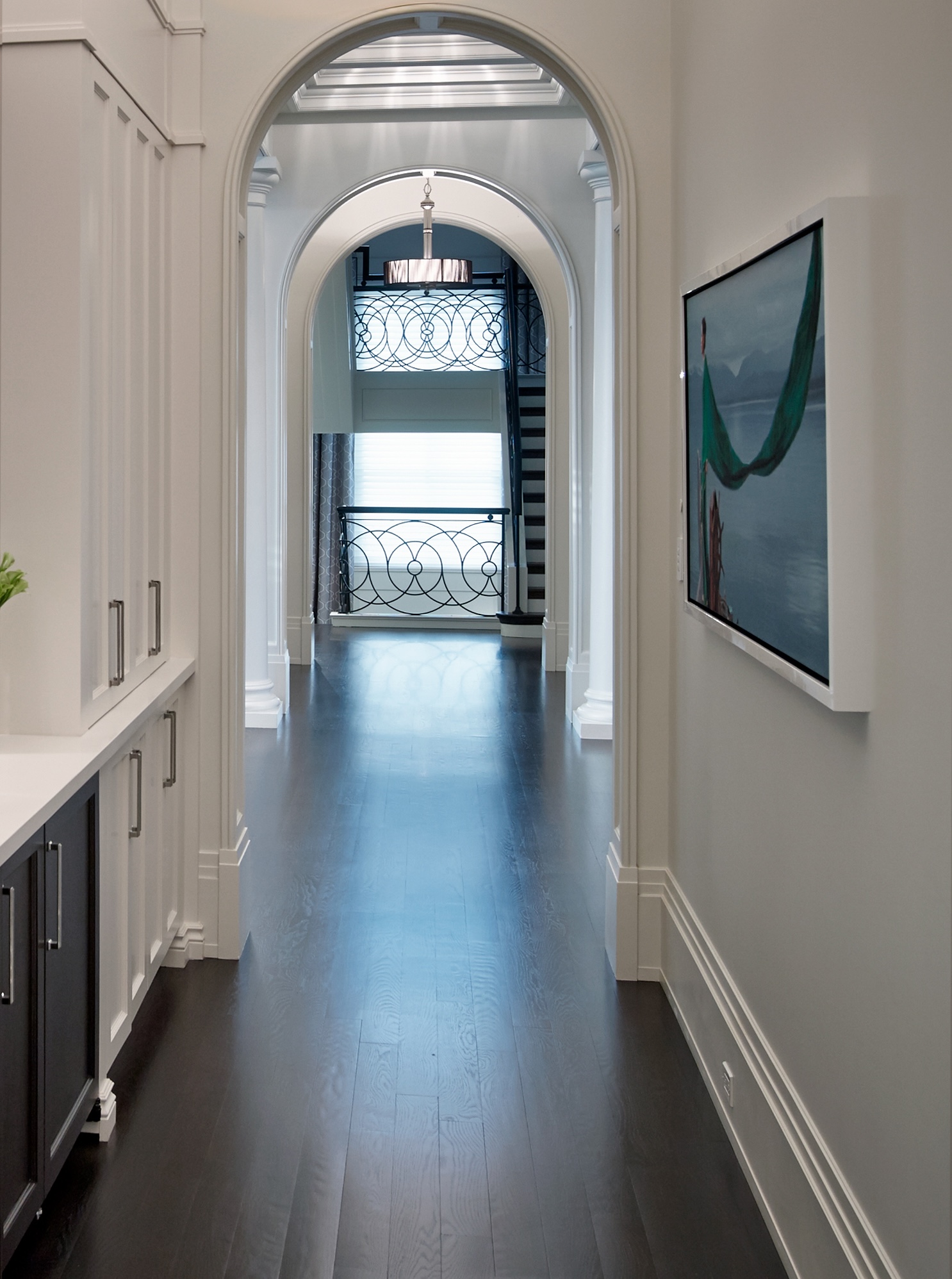 Hallway with arches