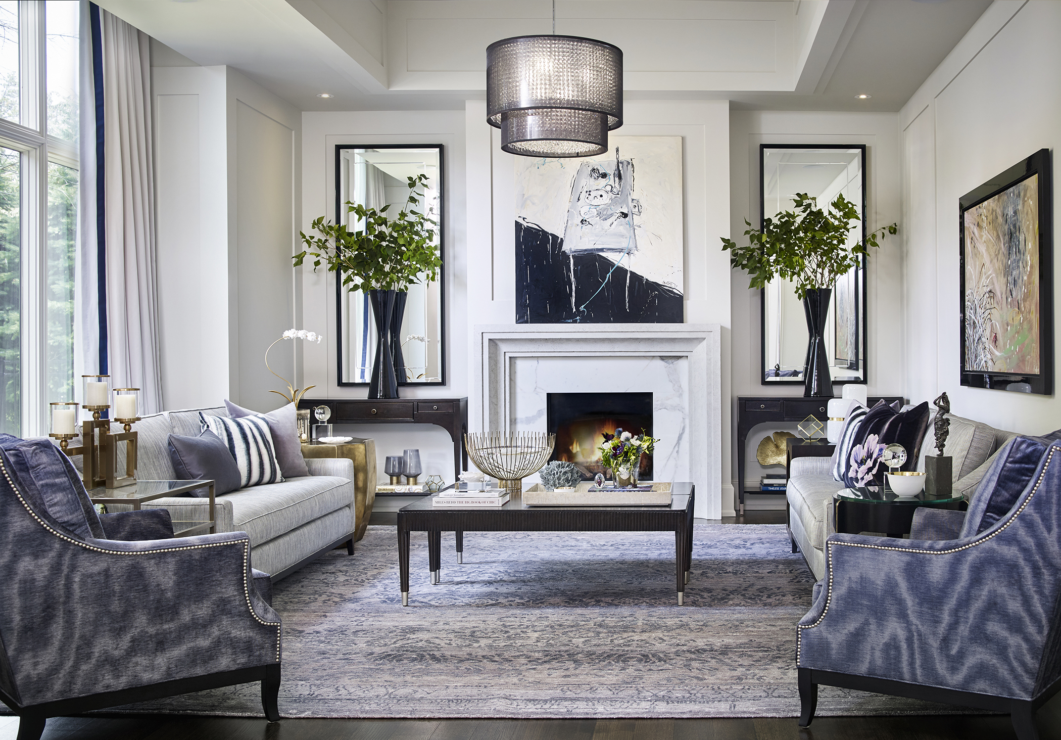 Sitting room with fireplace